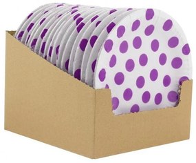 Colorat Lavender Polka Dots Farfurii din Hârtie cu Bule 6 buc 18 cm