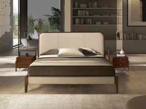 Noptiera LUX din lemn furniruit Walnut