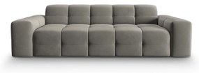 Canapea gri cu tapițerie din catifea 222 cm Kendal – Micadoni Home