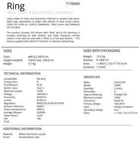 LUSTRA XXL LED DIMABILA cu telecomanda Ring 80cm, 4000K