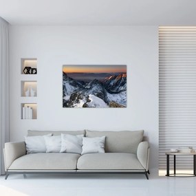 Tablou - Răsărit de soare în munți (90x60 cm)