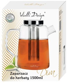 Ceainic din sticlă Vialli Design, 1,5 l