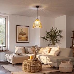 Brilagi - Lustră LED suspendată pe cablu CERIA BOHO, 1xE27/40W/230V, Ø 30 cm, maro