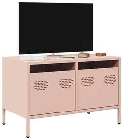 851233 vidaXL Dulap TV, roz, 68x39x43,5 cm, oțel laminat la rece