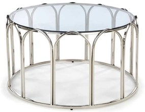 Măsuță de cafea Dawson, transparent / argint