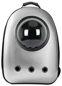 Rucsac pentru transportul animalelor de companie, argintiu