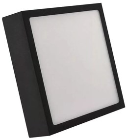Plafonieră LED/12,5W/230V 3000/3500/4000K 17x17 cm negru