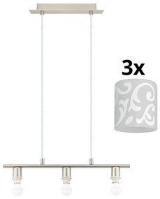 Lustră LED pe cablu Eglo MY CHOICE 3xE14/4W/230V crom/alb