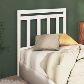 814075 vidaXL Tăblie de pat, alb, 96x4x100 cm, lemn masiv de pin