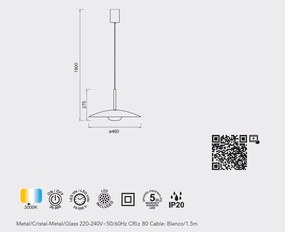 Lustra/Pendul LED design modern LIDIA negru MA-8975