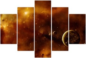 Tablou - Planete cu nebuloasă (150x105 cm)