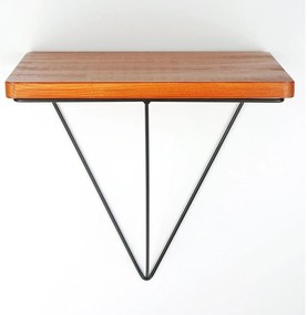 Raft decorativ de perete Duvelo 7 (Nuc + negru) . 1093675
