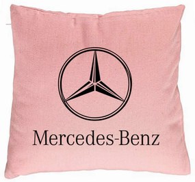 Perna Decorativa, Model Mercedes, 40x40 cm, Roz, Husa Detasabila, Burduf