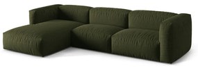 Colțar modular verde (cu colț pe partea stângă ) Martina – Micadoni Home