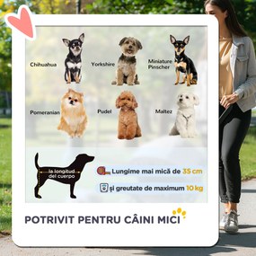 PawHut Cărucior pentru Câini Până la 10 kg, Cărucior Pliabil pentru Animale, 75x45x97 cm, Albastru Închis | Aosom Romania