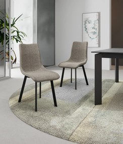 STONES Scaun acoperit cu material textil ușor de curățat. Picioare din metal vopsit 45cm X 56cm H. 86cm | Aosom Romania