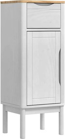 vidaXL Dulap de Baie FLORO Alb 35 x 30 x 90 cm Lemn de pin masiv