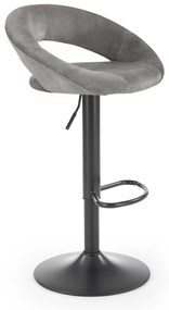 Scaun de bar H102 velvet gri