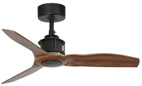 Ventilator de tavan cu telecomanda design modern JUST FAN negru/lemn nuc