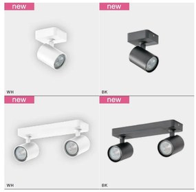 Spot aplicat directionabil de tavan/plafon EXO 1 alb ZZ AZ3194