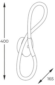 Aplică LED Zuma Line 20006W-BK BALBO LED/14W/230V 3000/4000/6000K