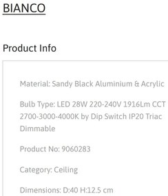 Plafoniera LED design modern BIANCO 28Watt, NVL-9060283