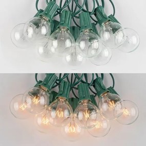 Lanț LED decorativ de exterior Brilagi GARLAND 25xE12 20m verde IP44 alb cald