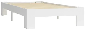 283293 vidaXL Cadru de pat, alb, 100 x 200 cm, lemn masiv de pin