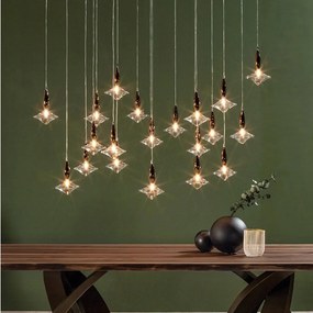 Lustra deosebita cu 20 pendule design LUX Étoile 05