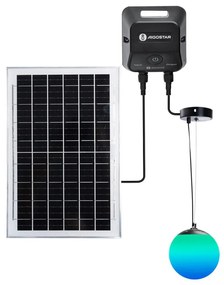 Lustră LED RGBW solară Aigostar MESH 35W/3,7V 8000 mAh 2700K-6500K IP65 d. 30 cm