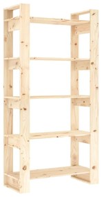 813909 vidaXL Bibliotecă/Separator cameră, 80x35x160 cm, lemn masiv de pin