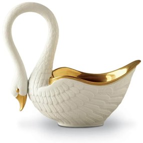 Bol portelan placat cu aur 24k Swan L'Objet