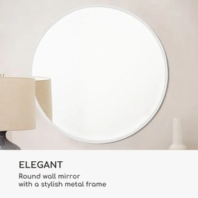 Fournier Oglindă de perete cu ramă metalică rotundă 58,8 x 58,8 cm