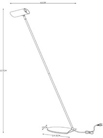 Lucide 19700/01/30 - Lampadar HESTER 1xGU10/7W/230V negru