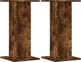 vidaXL Suporturi de plante 2 buc. stejar fumuriu 30x30x60 cm lemn