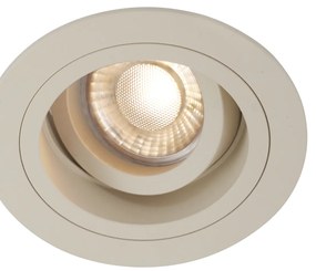 Set de 6 spoturi încastrate moderne bej GU10 50mm rotative și înclinabile - Chuck