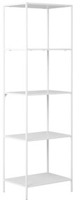 Raft Vita, 5 rafturi, cadru alb 51x35x170 cm