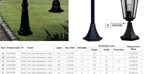 Aplica de exterior stil traditional IP44 Alex 82505BK SRT