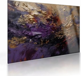 Tablou pe sticlă - Abstracție texturată (70x50 cm)