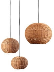 Lustra / Pendul suspendat design natural din ratan HAKA 25cm