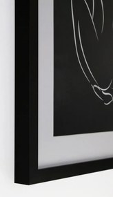 Tablou decorativ negru/alb din MDF si sticla, 40x3x60 cm, Refined Bizzotto