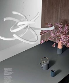 Lustra LED design modern Cinzia S auriu sau alb