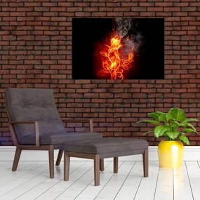 Tablou - Trandafiri în foc (90x60 cm)