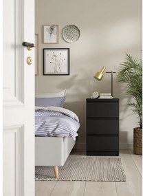 Comodă Simplicity 40 x 50 x 70 cm, negru mat