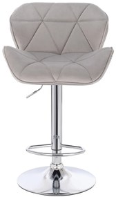 HR111W Scaun Gray Velur Bază Cromata