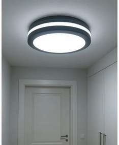 Plafonieră LED cu senzor de mișcare LED/20W/230V 3000/4000/6500K IP54 antracit