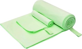 vidaXL Set de Prosoape Sport 2 pcs Verde țesătură