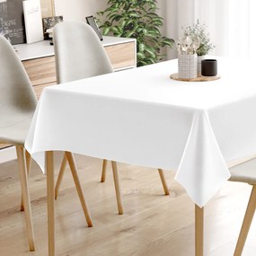 Goldea față de masă 100% bumbac solid - albă 120 x 180 cm