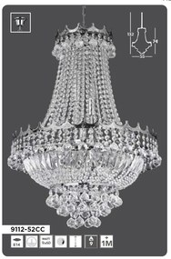 Lustra eleganta design LUX Versailles 9L crom