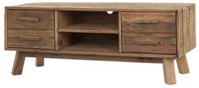 Comoda TV, natur, din lemn de pin reciclat, Rustin